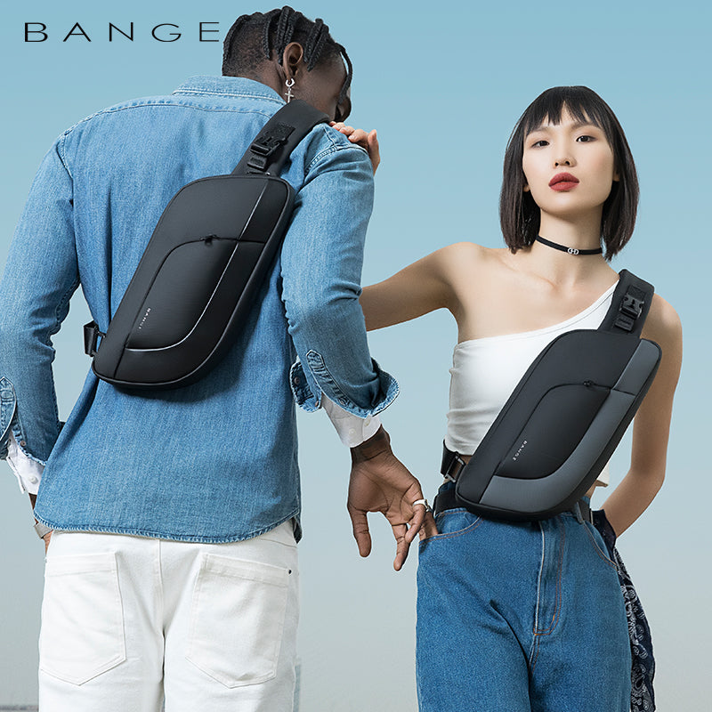Bange Rocket Anti-theft Lock Sling Bag Fashion Chest Pack Waterproof USB Crossbody Bag (9.5" tablet)