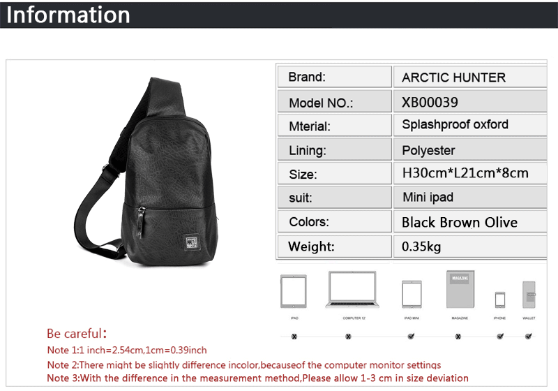 Arctic Hunter i-Leisurez Sling Bag (7.9" Tablet)