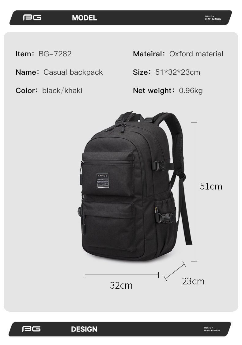 Bange Bright Big Capacity Multiple compartment Old School Laptop Backp – Bag2u Dot Com Sdn Bhd (1305991-A)