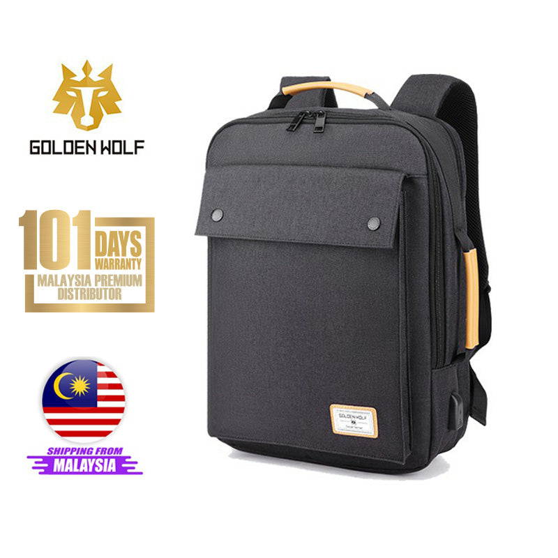 Golden Wolf Realm Backpack (15.6" Laptop)