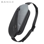 Bange Slant Men Anti-theft Lock Sling Bag Fashion Chest Pack Waterproof USB Crossbody Bag (9.5" tablet)