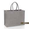 [FREE letak nama & Twilly] Mono Jute Bag Plain Tote Bag Color Handle Jute Bag Natural Material cantik cantik personalise