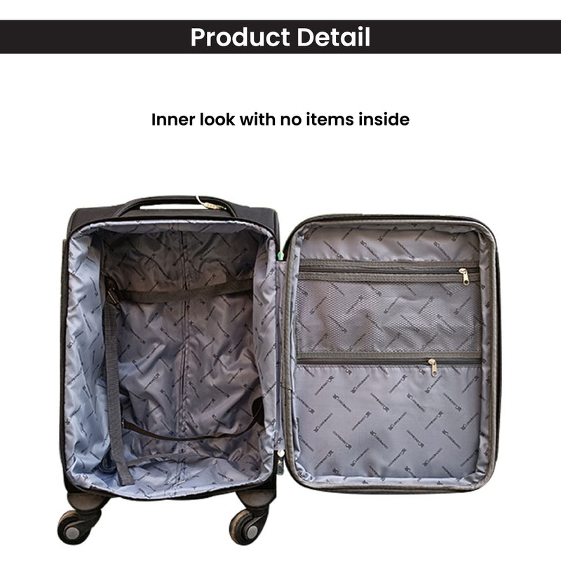 Blue Mountain 20"/ 24" Titan Expandable Premium Oxford Polyester Suitcases Luggage Hand Trolley Lock