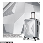 Blue Mountain 20"/24" Castle PC Hard Case Trolley Suitcases Luggage Hand Bag TSA Lock