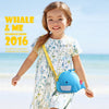 NOHOO Kid Whale Blue Design Children Boy Ocean Sling Crossbody Travel Bags New