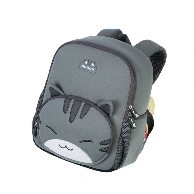 NOHOO Kid Backpack Big Kitten (Grey)