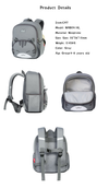 NOHOO Kid Backpack Big Kitten (Grey)